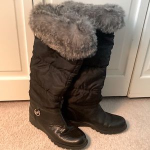 Michael Kors leather/fur boots